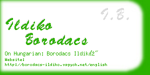 ildiko borodacs business card